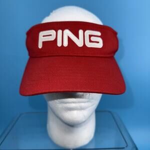 PING Golf Visor Flex Fit 110 One Ten Red w White Spellout